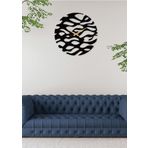 Gowpenart Dizayn Waves - Dalgalar Metal Siyah Duvar Saati - Ev - Ofis Saati - Hediye Saat - 50 x 50 Cm