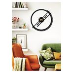 Gowpenart Inspire Modern Metal Siyah Duvar Saati - Ev / Ofis Saati - Hediye Saat - 50 X 50 Cm