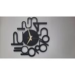 Gowpenart Modern Rakamlı Metal Siyah Duvar Saati 1,5 Mm Kalınlık 50 X 50 Cm