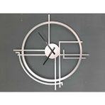 Gowpenart Querencia Metal Gümüş / Silver Duvar Saati 1,5 Mm Kalınlık 60x60 Cm