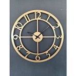 Gowpenart Rakamlı Metal Gold - Altın Duvar Saati 1,5 Mm Kalınlık 50x50 Cm