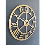 Gowpenart Roma Rakamlı Metal Gold - Altın Duvar Saati 1,5 Mm Kalınlık 50 X 50 Cm