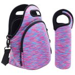 Gowraps Çocuklar, Kızlar, Kadınlar için Öğle Yemeği Çantaları Ayarlanabilir Çıkarılabilir Omuz Askılı Neopren Öğle Yemeği Parmak Çantaları Okul/Piknik/İş İçin Yeniden Kullanılabilir Yumuşak Yalıtımlı
