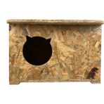 Goxawee Kedi Kulubesi Dış Ortam Uygun Ahşap Kedi Evi Osb 50X35X30 cm