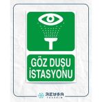 Göz Duşu İstasyonu Sticker 20X28 Cm