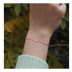 Göz Figürlü Zirkon Taşlı Mine İşli Rose Gold Kaplama Gümüş Bileklik