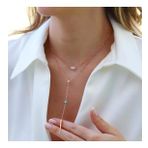 Göz Trend Rose Gold Kaplama Gümüş Kolye