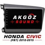GÖZA-X Honda Cıvıc (Fb7) 2012-2015 Multimedya Çerçevesi 9 Inç Soketleri Içinde