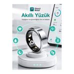 Gözcü Mobil Akıllı Yüzük Sağlık Egzersiz Takibi Adım Sayar Kalp Atışı Kan Basınç Oksijen Ölçer Su Takibi Adet Döngüsü Uyku Takibi Cihazı Suya Dayanıklı