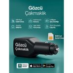 Gözcü Mobil Çakmaklık Takip Cihazı Araç Gps Takip Sistemi Anlık Konum Takibi Geçmişe Dönük Konum Takibi Geofence - Siyah