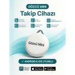 Gözcü Mobil Mini Ios Android Uyumlu Airtag Anlık Geçmişe Dönük Konum Gps Araç Motor Çocuk Akıllı Gizli Takip Cihazı (5-10 Dakika Aralıklı Sinyal Alır) - Beyaz