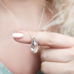 Gözde 925 Ayar Gümüş Swarovski Taşlı Kolye