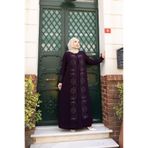 GÖZDE GİYİM BÜYÜK BEDEN SARMAŞIK TAŞLI ANNE ELBİSE