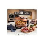 gözdehome Erato Taşfırınım Pizza Makinesi, Lahmacun Makinesi Doğal Taş Tabanlı - Turuncu