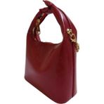 Gözen Shop Kadın Zincirli Çapraz Çıtçıt Saplı Omuz Çantası - 8x18x20 - 607-Bordo