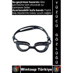 #Gözlük Ergonomik Konforlu Silikon Su Geçirmez Buğu Önleyen Ayarlanabilir Deniz Havuz Yüzücü Gözlüğü
