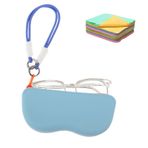 Gözlük Kabı Bilek Kayışlı, Silikon Kadın Gözlük Kılıfları, Çizilmeye Dayanıklı Fermuarlı Şık Kılıfı Gençler Kadınlar Erkekler İçin Plaj Araba Alışveriş