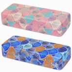 Gözlük kılıfı sert kılıf 2 adet, gözlük kılıfı suni deri gözlük kılıfı, gözlük kılıfı Ginkgo desenli cam kılıf, gözlük kılıfı güneş gözlüğü kadın kız çocukları için güneş gözlüğü kılıfı, Siyah, Ölçü