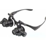Gözlük Modeli 10X 15X 20X 25X Lens 2 LED Işıklı Büyüteç 9892G - Renkli