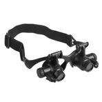 Gözlük Modeli 10x 15x 20x 25x Lens,2Led ışıklı,Büyüteç