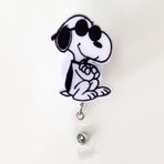 Gözlüklü Snoopy Temalı Yoyo Yaka Kartlıgı