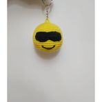 Gözlüklü Surat Emoji Amigurumi Organik Anahtarlık Oyuncak