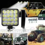 Gözpar Oto Cree Off Road Sis Farı - Lamba 16 LED Kare Çalışma Lambası 2 Adet