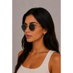 gözx Noir Gold Oval UV400 Korumalı Güneş Gözlüğü
