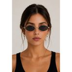 gözx Tuvi Siyah Uzun Round Vintage & retro Güneş Gözlüğü