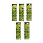 GP 25 Adet 189 V10ga Alkaline Lr54 Ag10 Sr Lr 1130 5'li Düğme Pil(Terazi-saat-baskül-oyuncak Pili)
