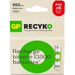 GP 6X 950 Mah Şarj Edilebilir AAA Boy Ince Pil