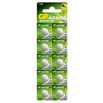 GP Batteries 10'lu A76 1.5V Alkalin Düğme Pil LR44-AG13 (GPA76F-2C10)