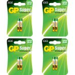 Gp Batteries 25A Süper Alkalin LR8D425/E96/AAAA Boy Incenin Incesi Pil, 1.5 Volt, 4 Kart 8 Adet Pil
