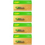 GP Batteries G-TECH Ultra Alkalin İnce LR03 - AAA Boy 1.5V 40'lı 4 Paket 160 Adet Pil