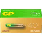 GP Batteries G-TECH Ultra Alkalin İnce LR03 - AAA Boy Pil, 1.5 Volt, 40’lı Kutu