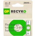 GP Batteries Recyko 2600 AA Kalem Ni-Mh Şarjlı Pil, 1.2 Volt, 2'li Kart