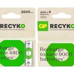 GP Batteries Recyko 2600 mAh AA Boy + GP Recyko 950 mAh AAA Boy Şarjlı Pil Toplam 8 Adet