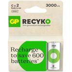 GP Batteries ReCyko 3000 C Boy Ni-Mh Şarjlı Pil, 1.2 Volt, 2'li Kart