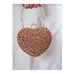 GP GUES POLO kadın ABİYE KALPLİ taşlı abiye çantası