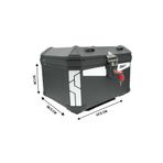 Gp Kompozit Base Universal 51 Lt Alüminyum Motosiklet Çantası Siyah