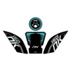 Gp Kompozit Cf Moto 150 Nk 2016-2022 Uyumlu Tank Pad Seti Siyah-turkuaz