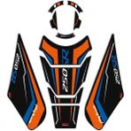 Gp Kompozit Cf Moto 250 Sr 2020-2024 Uyumlu Tank Pad Seti Turuncu - Mavi