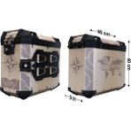 Gp Kompozit DSN02 Universal 40 Lt x 2 Desenli Alüminyum Motosiklet Yan Çanta Seti