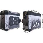 Gp Kompozit DSN05 Universal 40 Lt x 2 Desenli Alüminyum Motosiklet Yan Çanta Seti