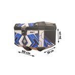 Gp Kompozit DSN08 Universal 45 Lt Desenli Alüminyum Motosiklet çantası