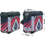 Gp Kompozit DSN10 Universal 40 Lt x 2 Desenli Alüminyum Motosiklet Yan Çanta Seti