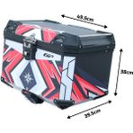 Gp Kompozit Dsn10 Universal 57 Lt Desenli Alüminyum Motosiklet Çantası