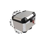 GP KOMPOZİT GP Kompozit Universal 45 lt Alüminyum Motosiklet Çantası Gri