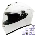 Gp My Helmet Mks001-Pw Yarış Spoiler Güneş Vizörlü Şeffaf Full Face Motosiklet Kaskı