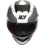 Gp My Helmet MKS001-WRG Yarış Spoiler Güneş Vizörlü Şeffaf Full Face Motosiklet Kaskı Xxl - Çok Renkli